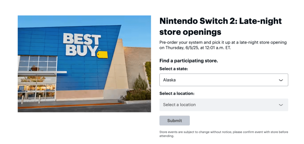 A screenshot of a store