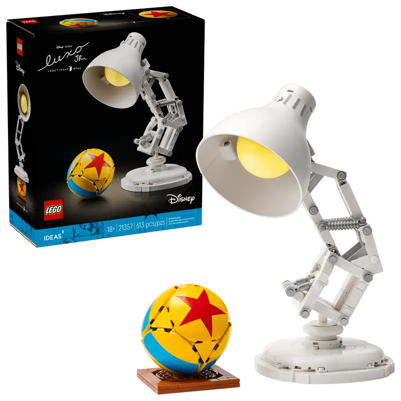 A toy lamp and a box